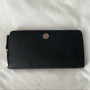 Tory Burch large zip around leather wallet
